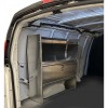 Aluminum Van Shelving Storage with Door - 45"L x 44"H x 13"D