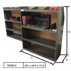 Steel Shelving Unit 38"Lx44"Hx13"D