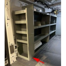 Storage Shelf Tower to fit Full Size Vans Standard  Roof - 40"H x 9"D x 13W